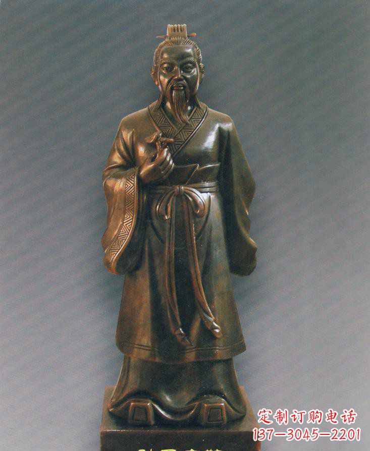 济南扁鹊仿铜人物雕塑-独特的玻璃钢雕刻