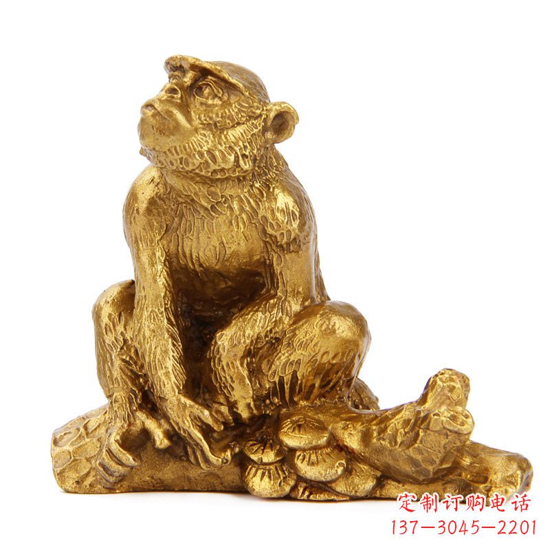 济南生肖猴-铸铜鎏金动物雕塑摆件