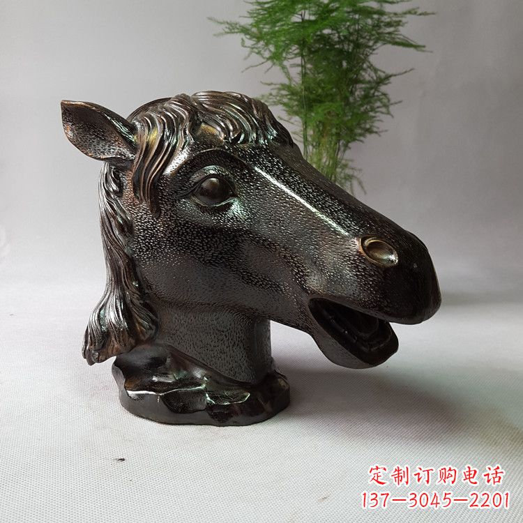 济南中领雕塑:生肖马铸铜兽首