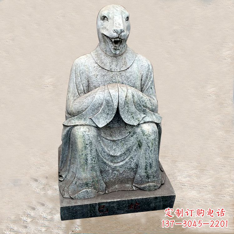 济南精美的生肖蛇兽雕塑