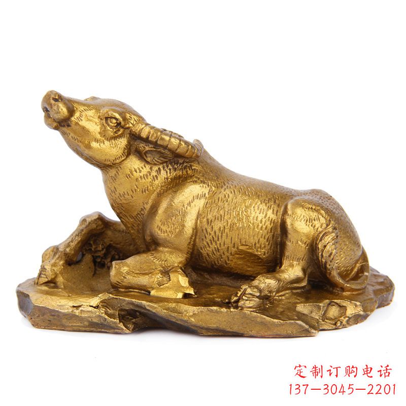 济南优雅高贵的铸铜牛雕塑