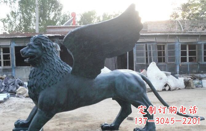 济南马可飞狮雕塑,完美展现古典风采