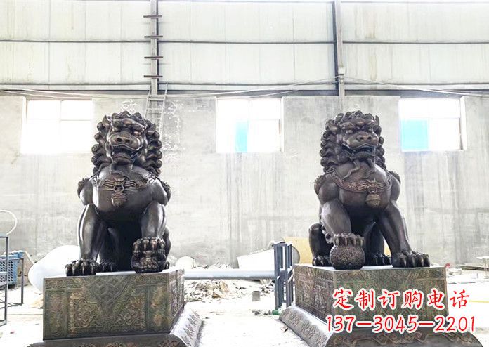 济南中领雕塑专业生产高端铜狮子雕塑。狮子雕塑…