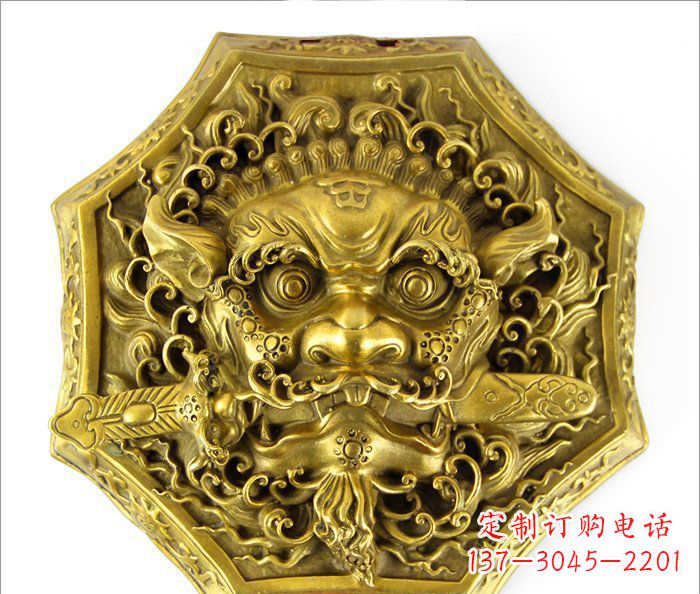 济南铜雕狮子头雕,精致细腻的雕塑艺术