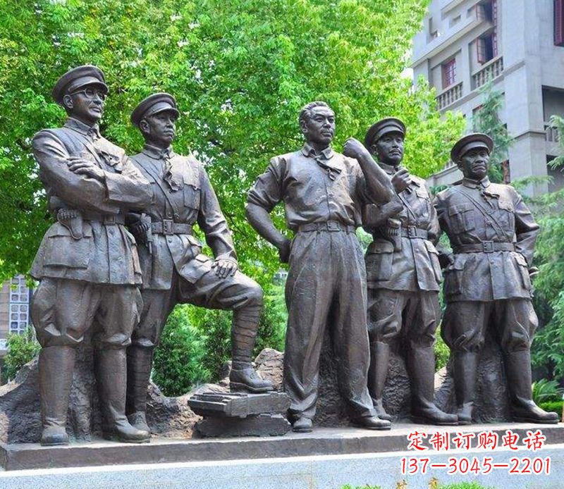 济南名人元帅铜雕,让你永久记住他们
