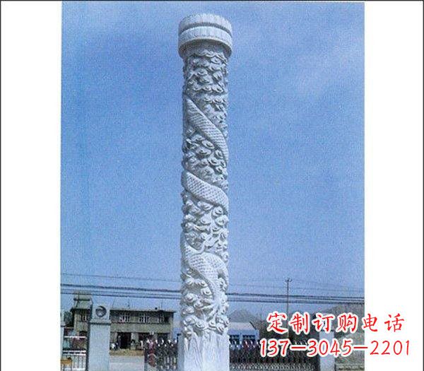 济南中领雕塑厂家-优质定制龙柱石雕