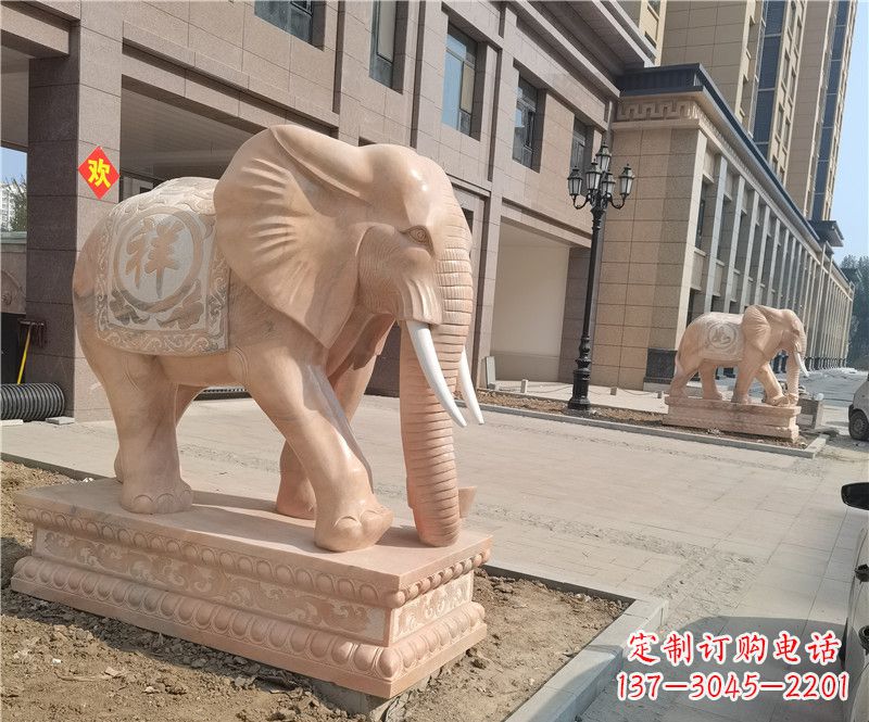 济南石雕卷鼻大象