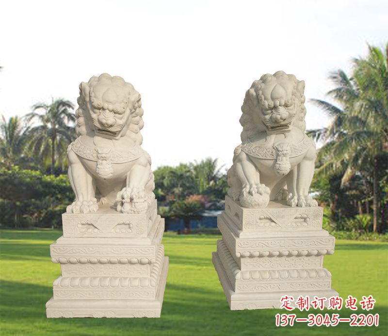 济南狮子雕塑增添华贵气息