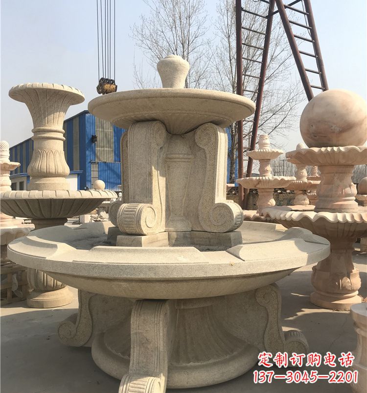 济南石雕喷泉池:定制精美的雕塑水池