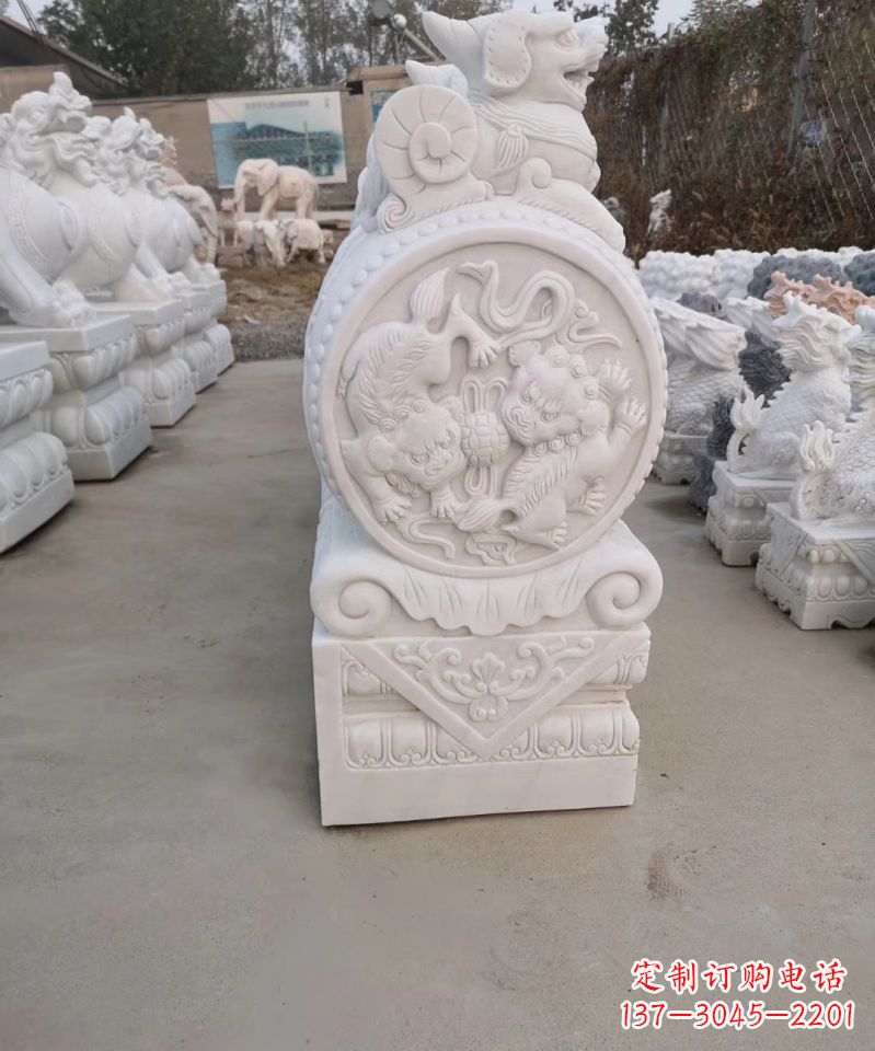 济南高级雕塑定制-门墩雕塑