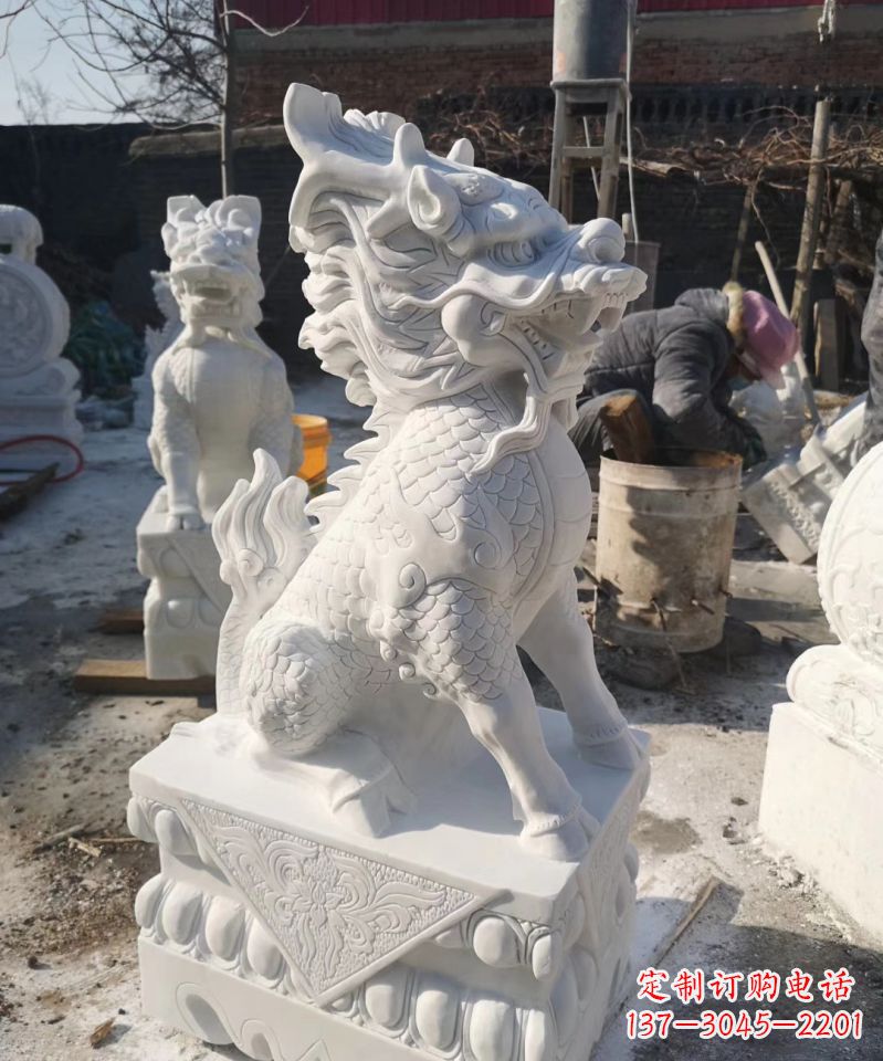 济南正宗古典麒麟神兽招财动物雕塑