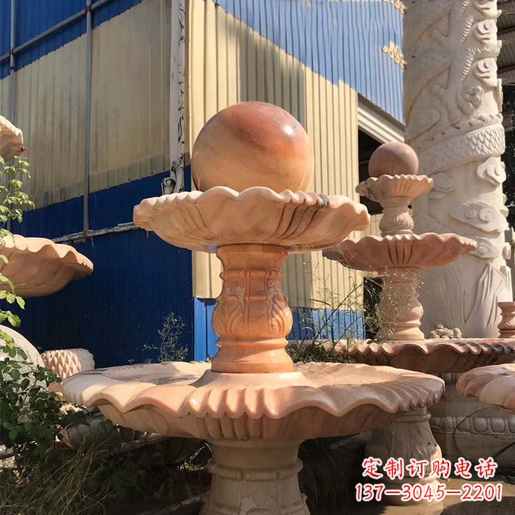 济南石雕五福临门风水球