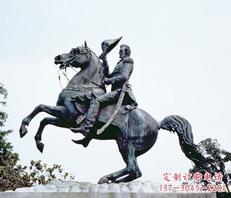 济南石雕西方骑马人物雕塑