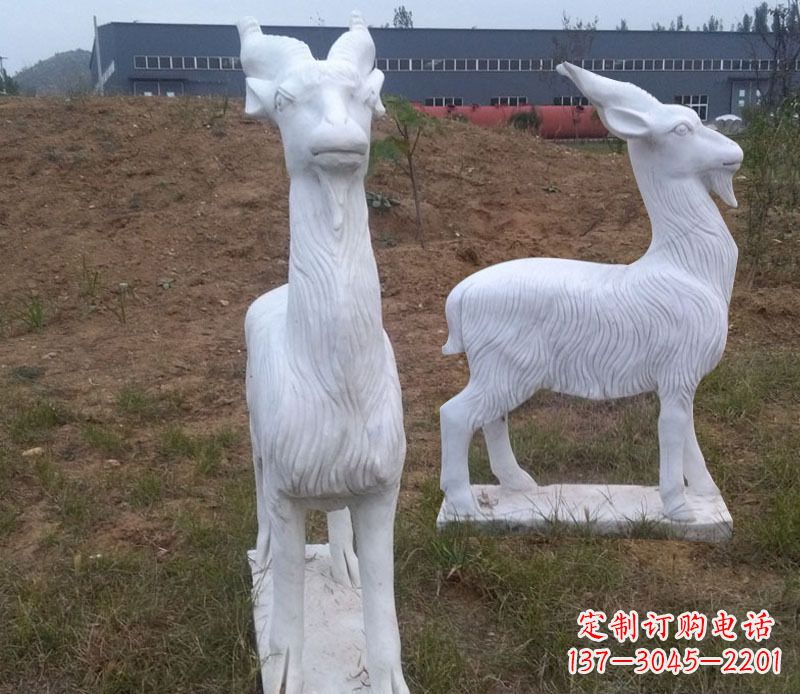 济南石雕羊动物雕塑