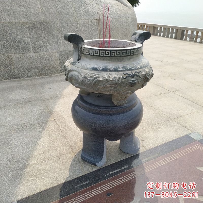 济南石雕圆香炉