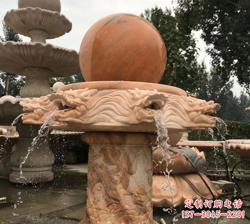 济南石雕自然流水喷泉