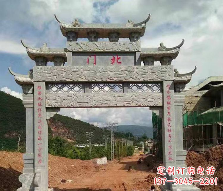 济南石牌坊单门牌坊石雕