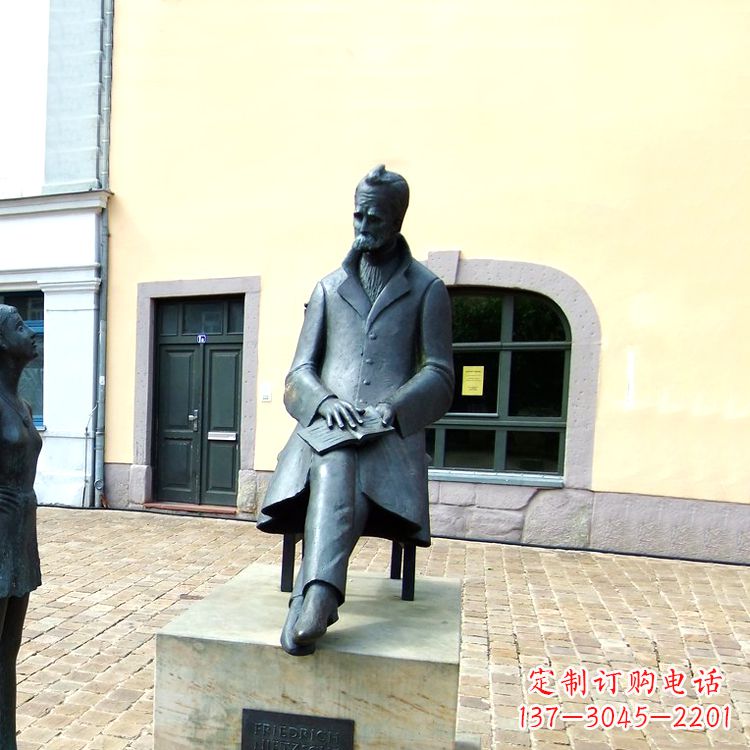 济南世界名人德国著名哲学家尼采铜雕景观雕塑