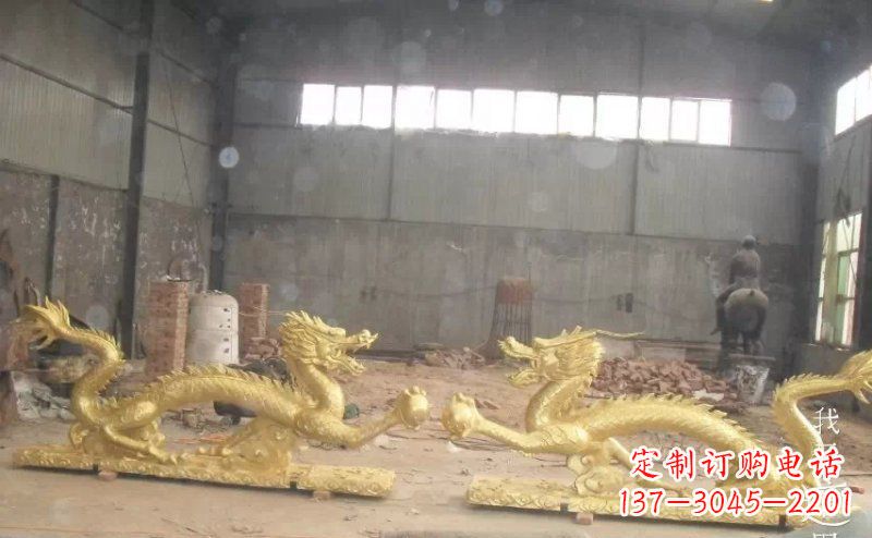 济南双龙戏珠广场铜雕 (2)