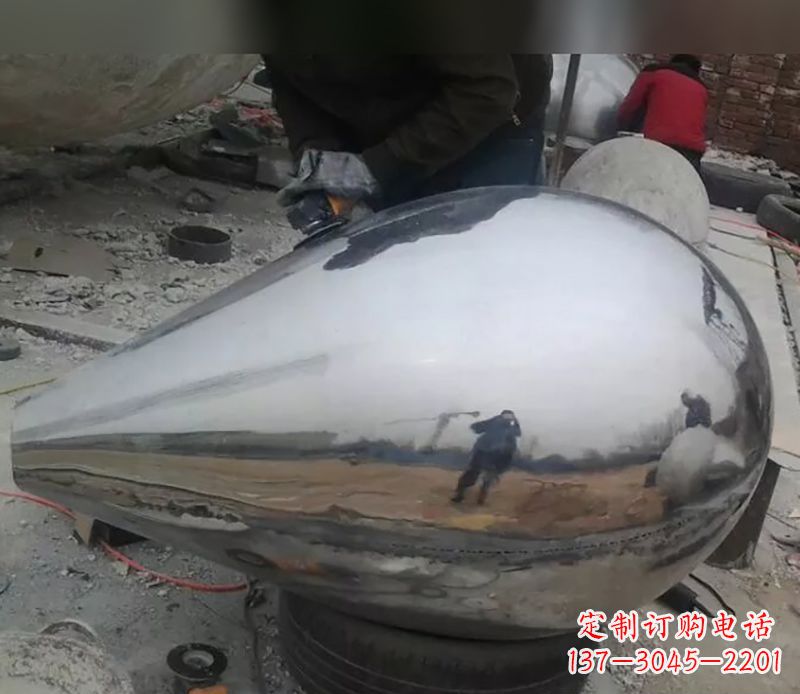 济南水滴不锈钢商场雕塑