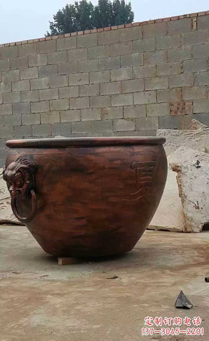 济南水缸铜雕