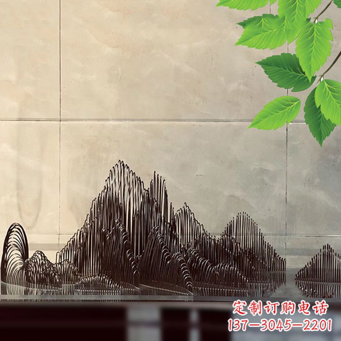 济南水景水池不锈钢假山雕塑