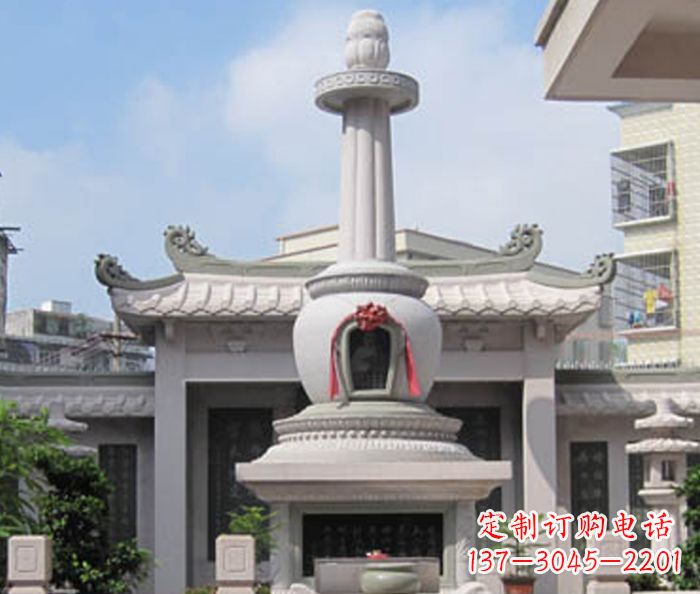 济南寺庙景观舍利塔石雕 (4)