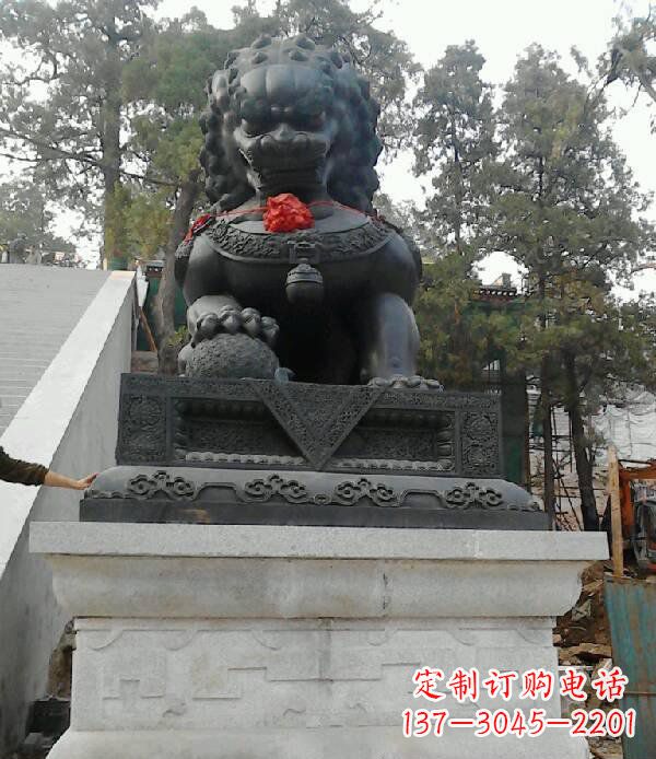 济南寺庙狮子铜狮子雕塑
