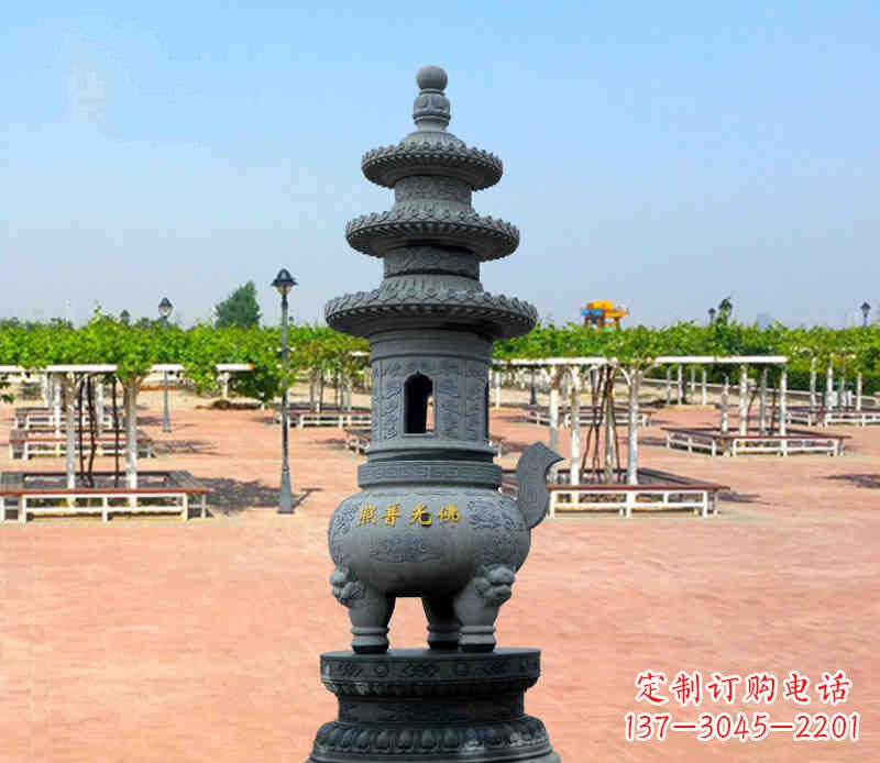 济南寺庙塔铜雕香炉