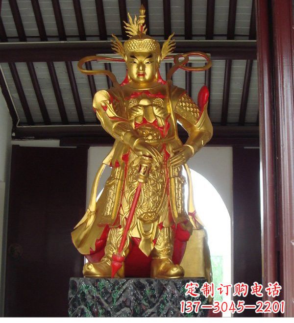 济南寺庙韦陀菩萨铜雕