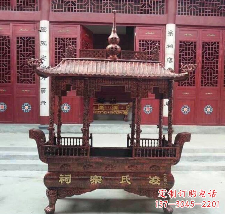 济南寺庙香炉铜雕