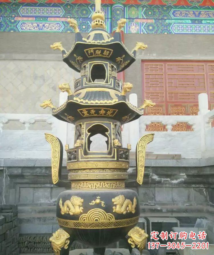 济南寺庙香炉铜雕_1