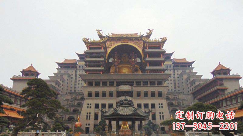济南寺庙圆香炉铜雕