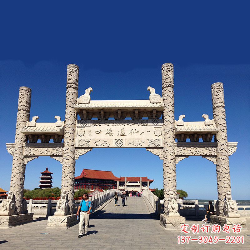 济南寺院大门无楼石牌坊