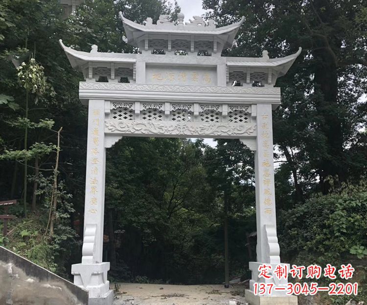 济南寺院牌坊石雕