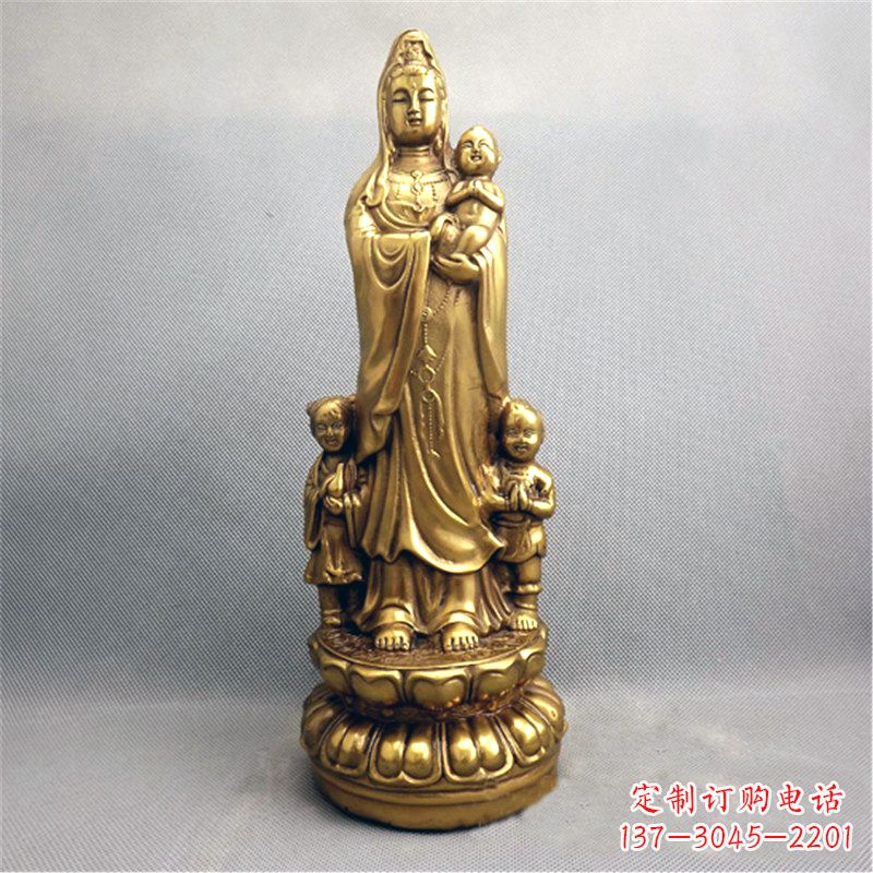 济南送子观音纯铜雕塑
