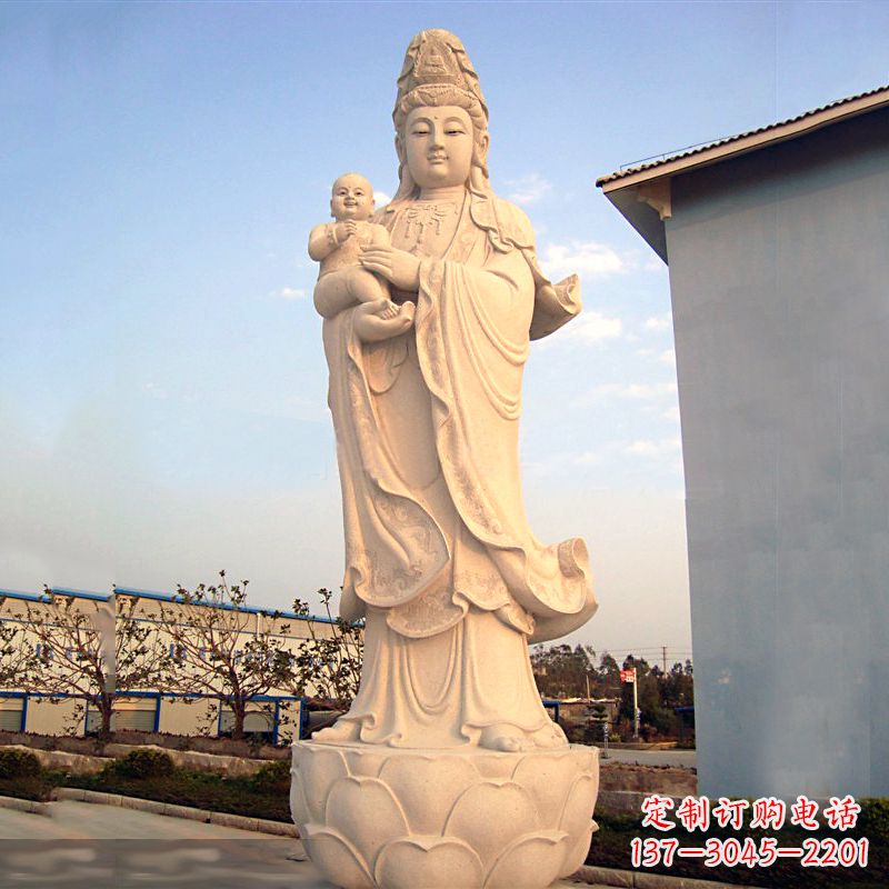 济南送子观音石雕
