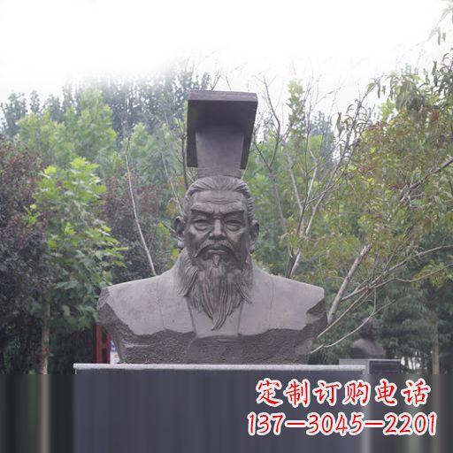济南隋朝开国皇帝隋文帝杨坚石雕头像