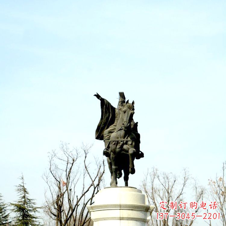 济南隋文帝杨坚铜雕塑像