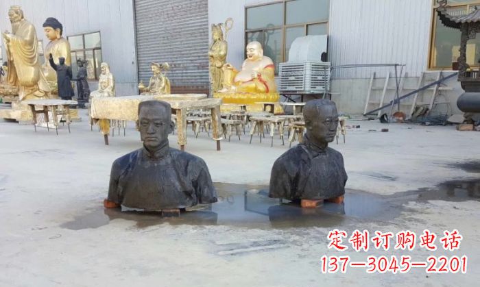 济南陶行知半身像铜雕