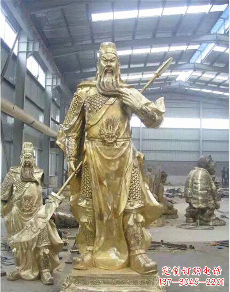 济南提刀关公武财神雕塑