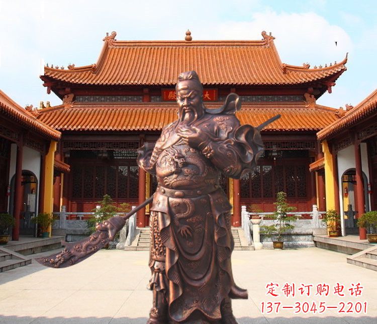 济南提刀武财神关公铜雕