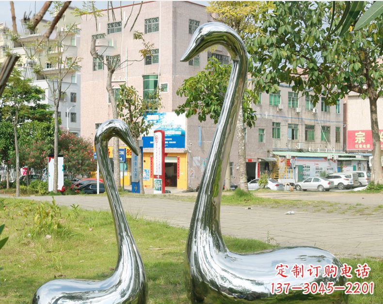 济南天鹅抽象不锈钢雕塑112