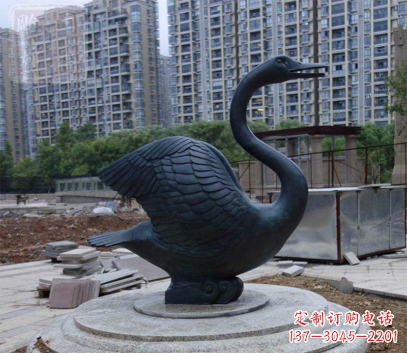 济南天鹅动物铜雕