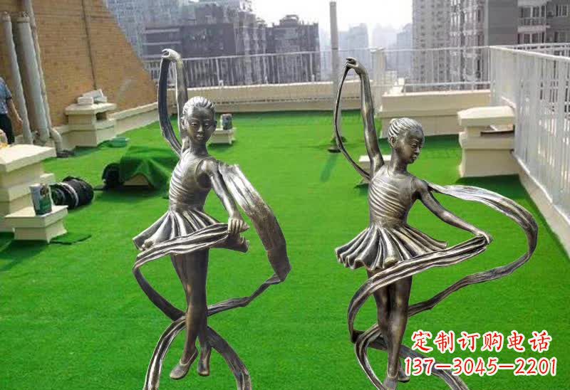 济南跳舞的女孩铜雕