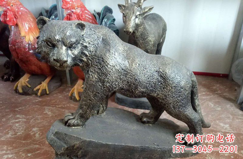 济南铜雕豹子雕塑
