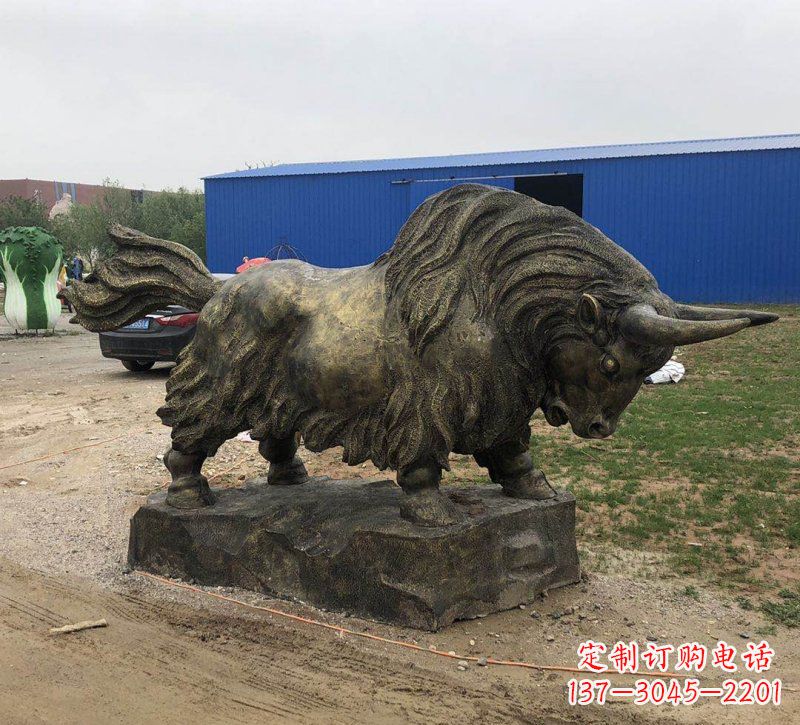 济南铜雕奔牛雕塑