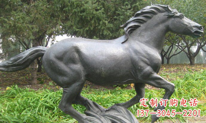 济南铜雕奔马公园动物雕塑