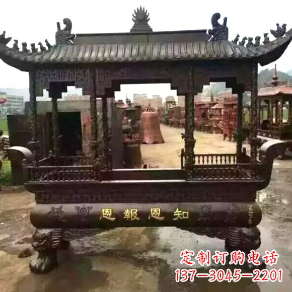 济南铜雕纯铜香炉