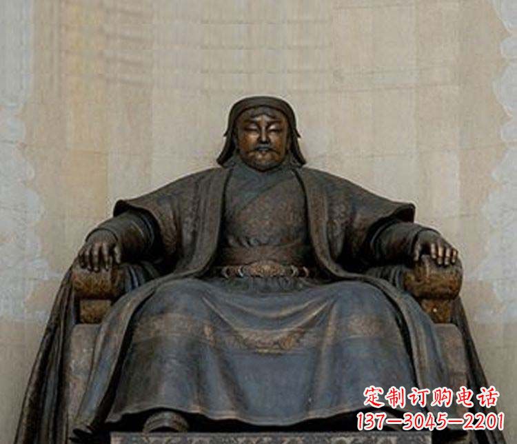 济南铜雕大型成吉思汗雕塑